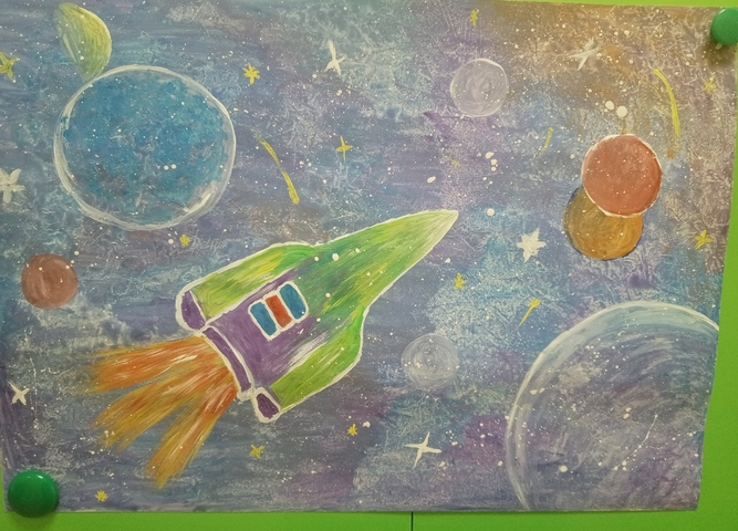 выставка детско-родительских творческих работ на тему "Космос – увлекательный мир"